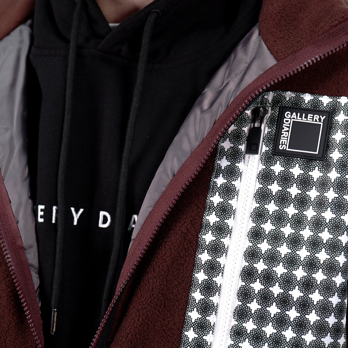 Mocha Brown Monogram Fleece Jacket