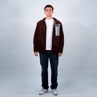 Mocha Brown Monogram Fleece Jacket