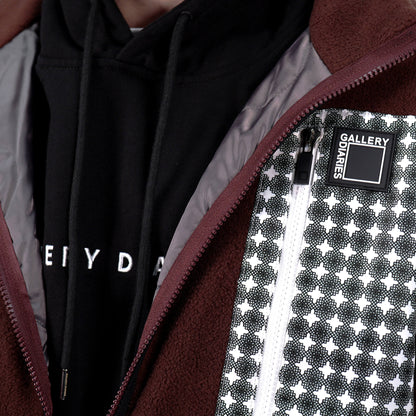 Mocha Brown Monogram Fleece Jacket