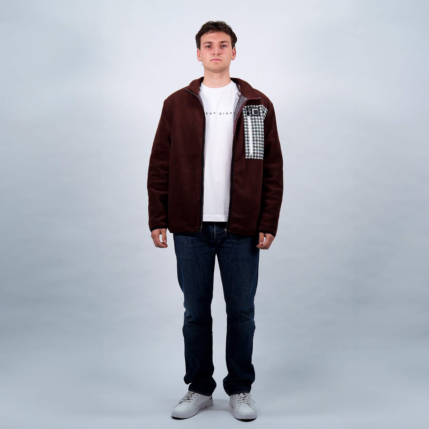 Mocha Brown Monogram Fleece Jacket