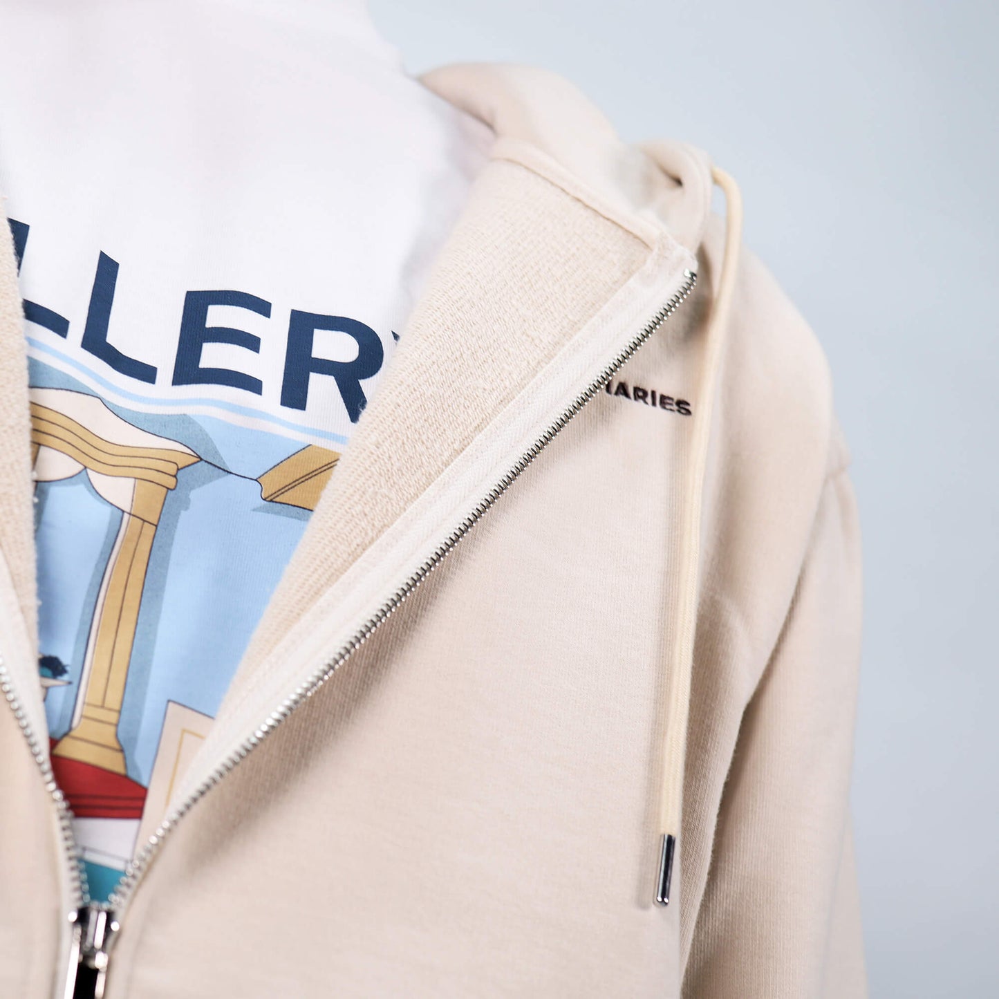 Lunar Cream Villa Zip Hoodie