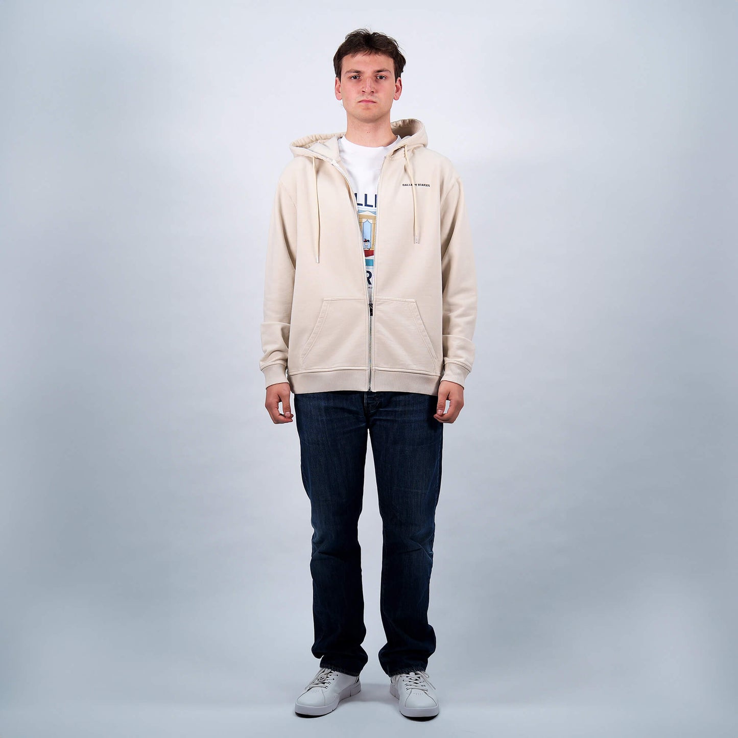 Lunar Cream Villa Zip Hoodie